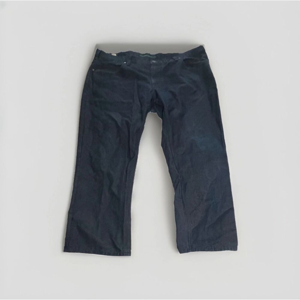 Perry Ellis Mens Blue Jeans 44x30 Flat Front Straight Leg Med Wash Denim Pants